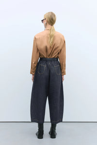 Cordera | Denim Curved pants - Black