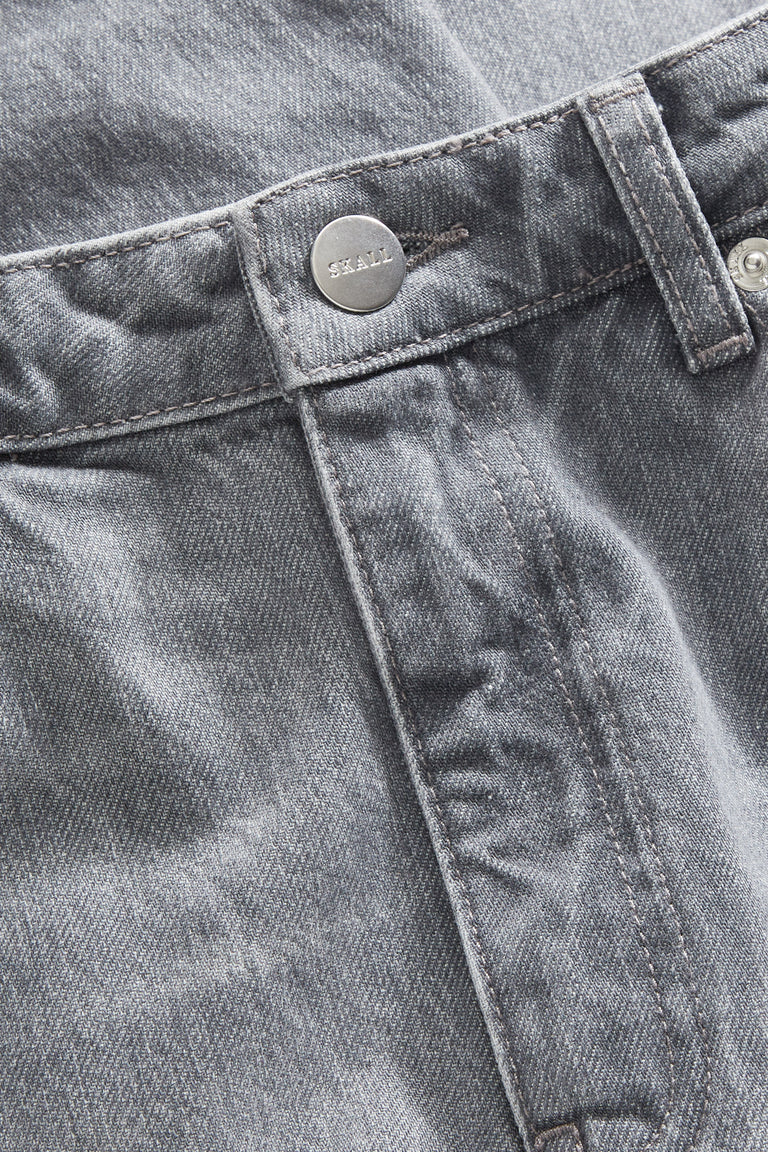 Skall | Maddy Straight Jeans - Worn Light Grey