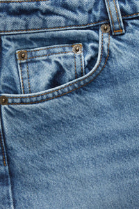 Skall | Taylor Cropped Jeans - Worn Mid Blue