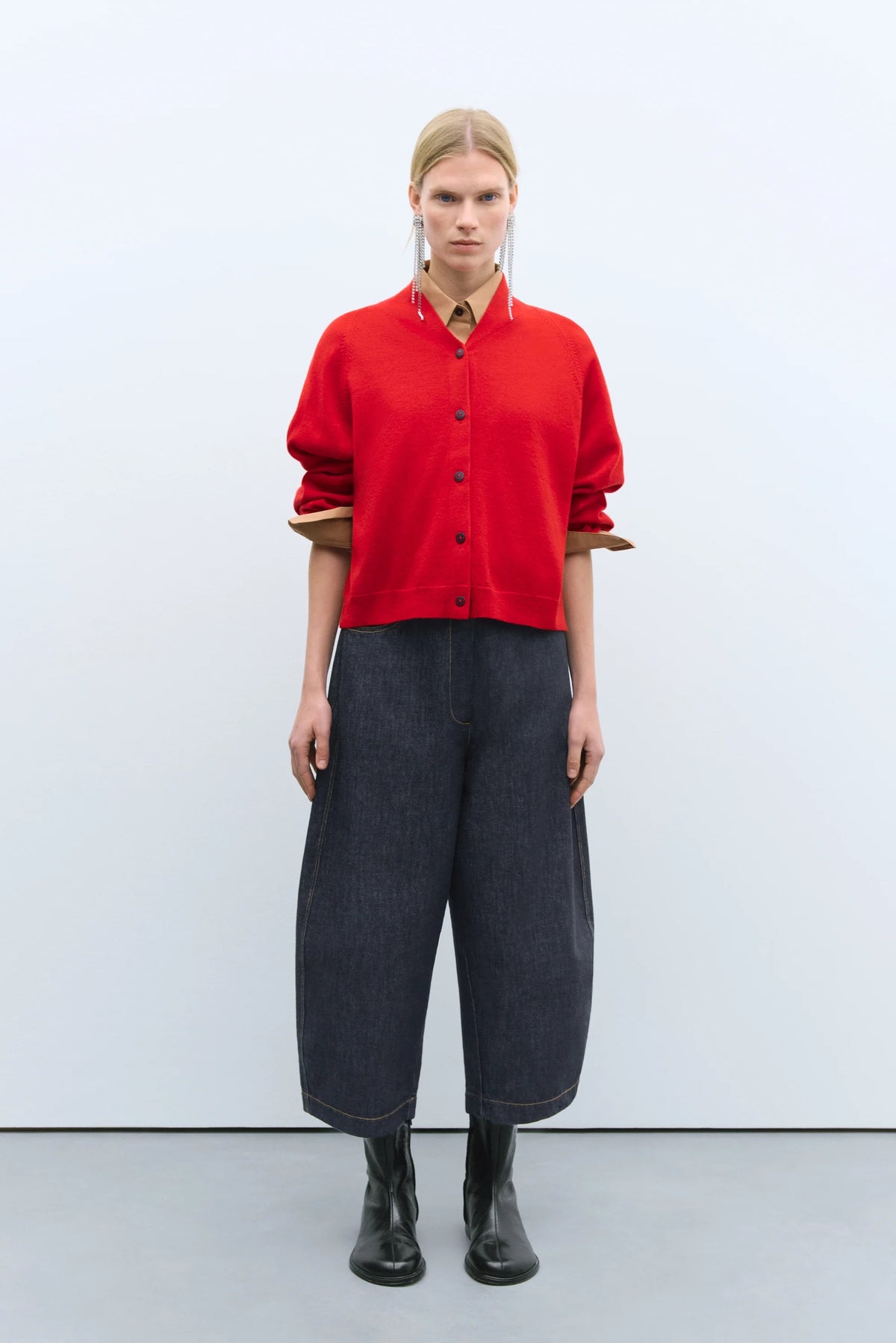 Cordera | Merino Wool Cardigan - Red