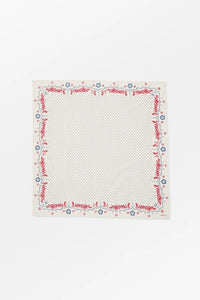 Skall | Juniper Big Scarf - Cream/Blue/Red