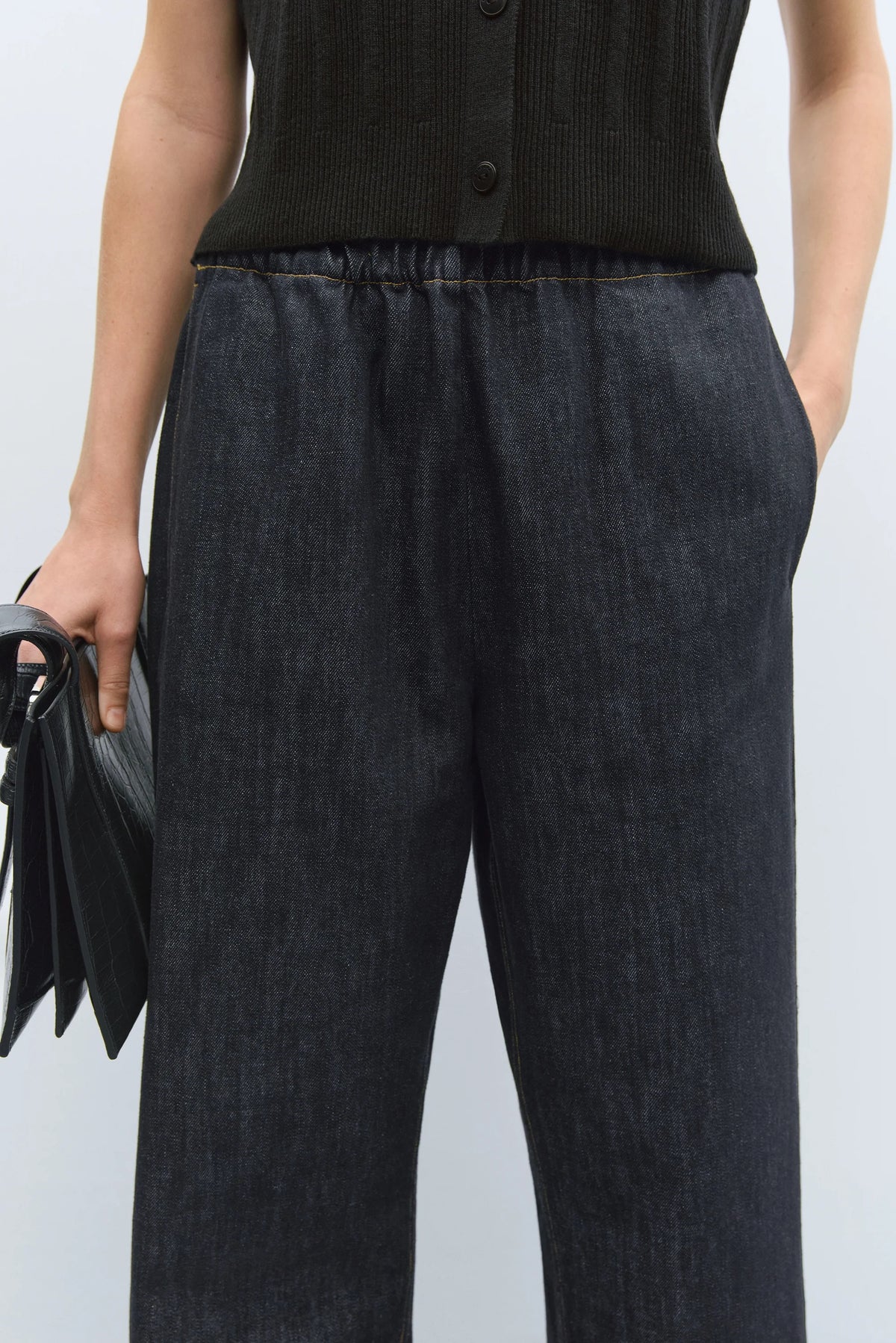 Cordera | Denim Relaxed pants - Black
