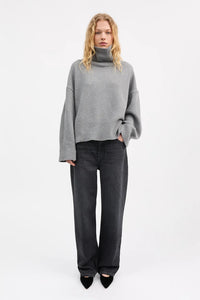 Skall | Silene t-neck - Grey Melange
