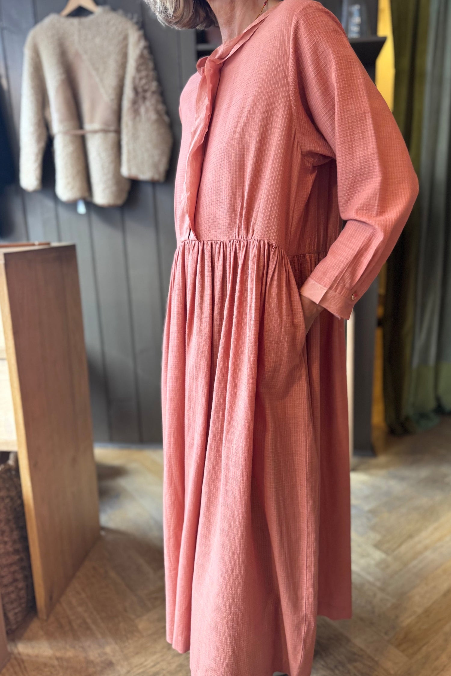 Runaway Bicycle | Frill Dress - Peach