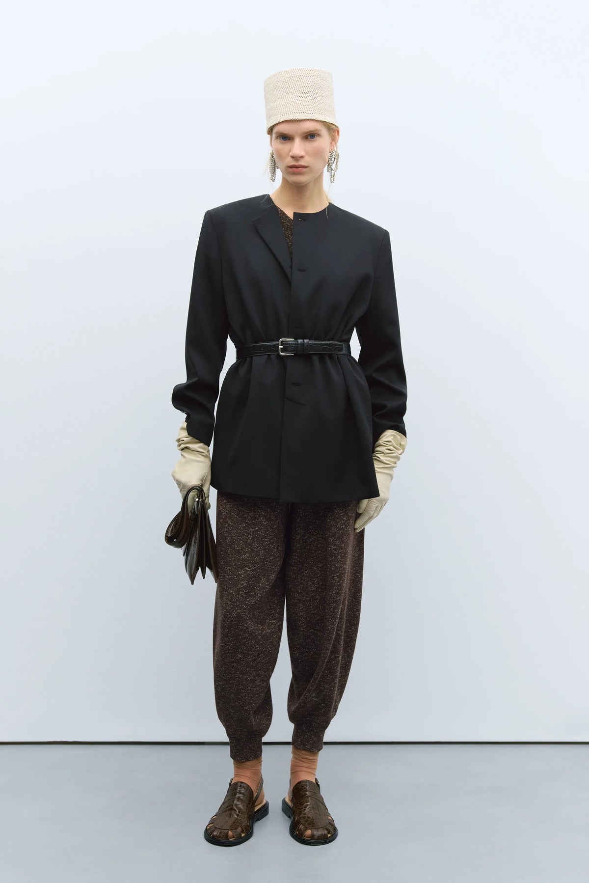 Cordera | Flecked Cotton Pants - Brown