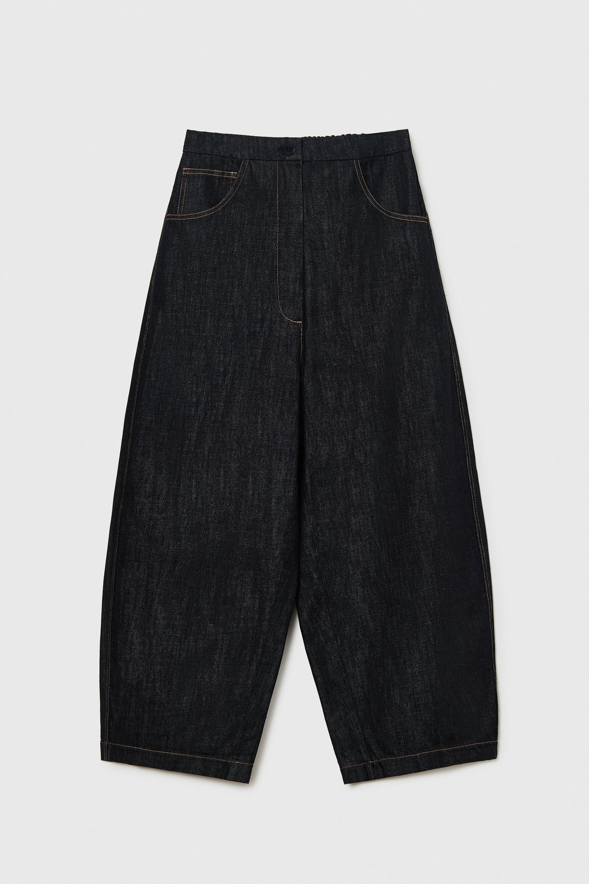 Cordera | Denim Curved pants - Black