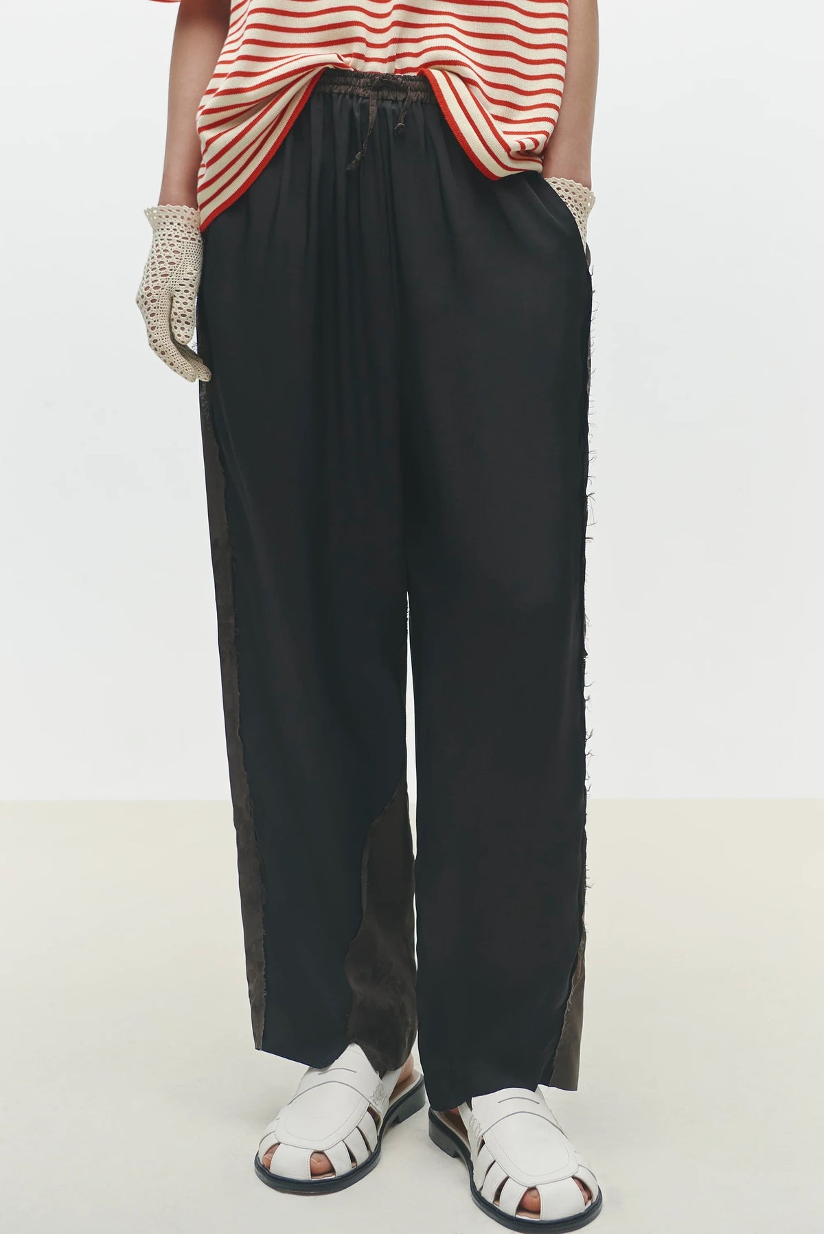 Cordera | Jacquard Relaxed Pants - Dark Brown