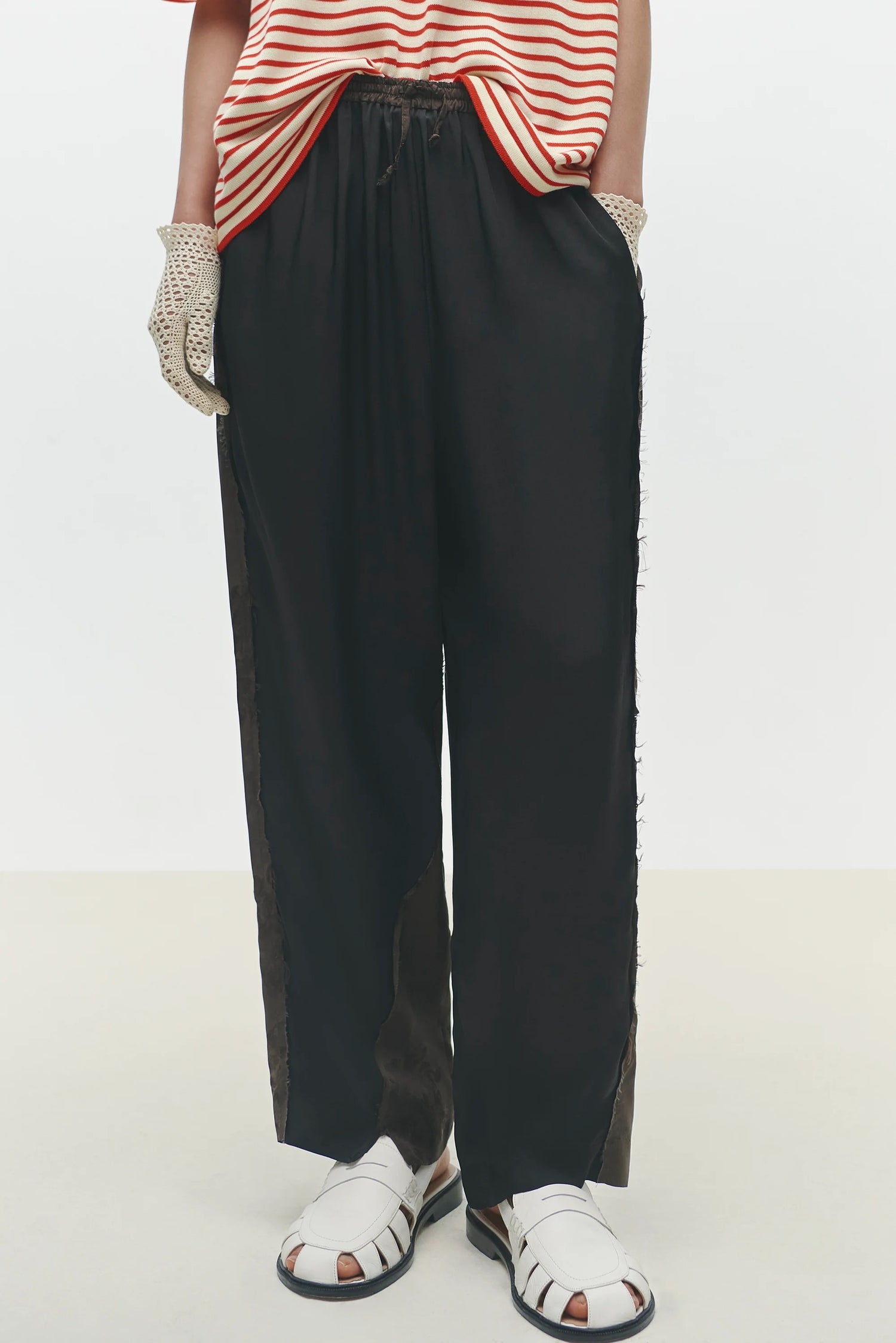 Cordera | Jacquard Relaxed Pants - Dark Brown