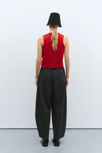 Cordera | Merino Wool Ribbed Waistcoat - Red