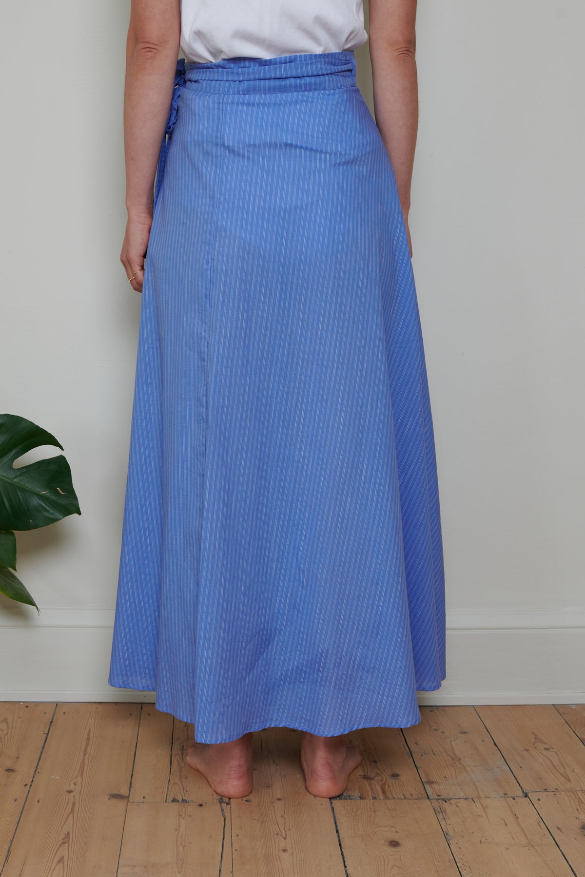 Tidy Street Collection | Wrap Around Skirt - Blue Stripe