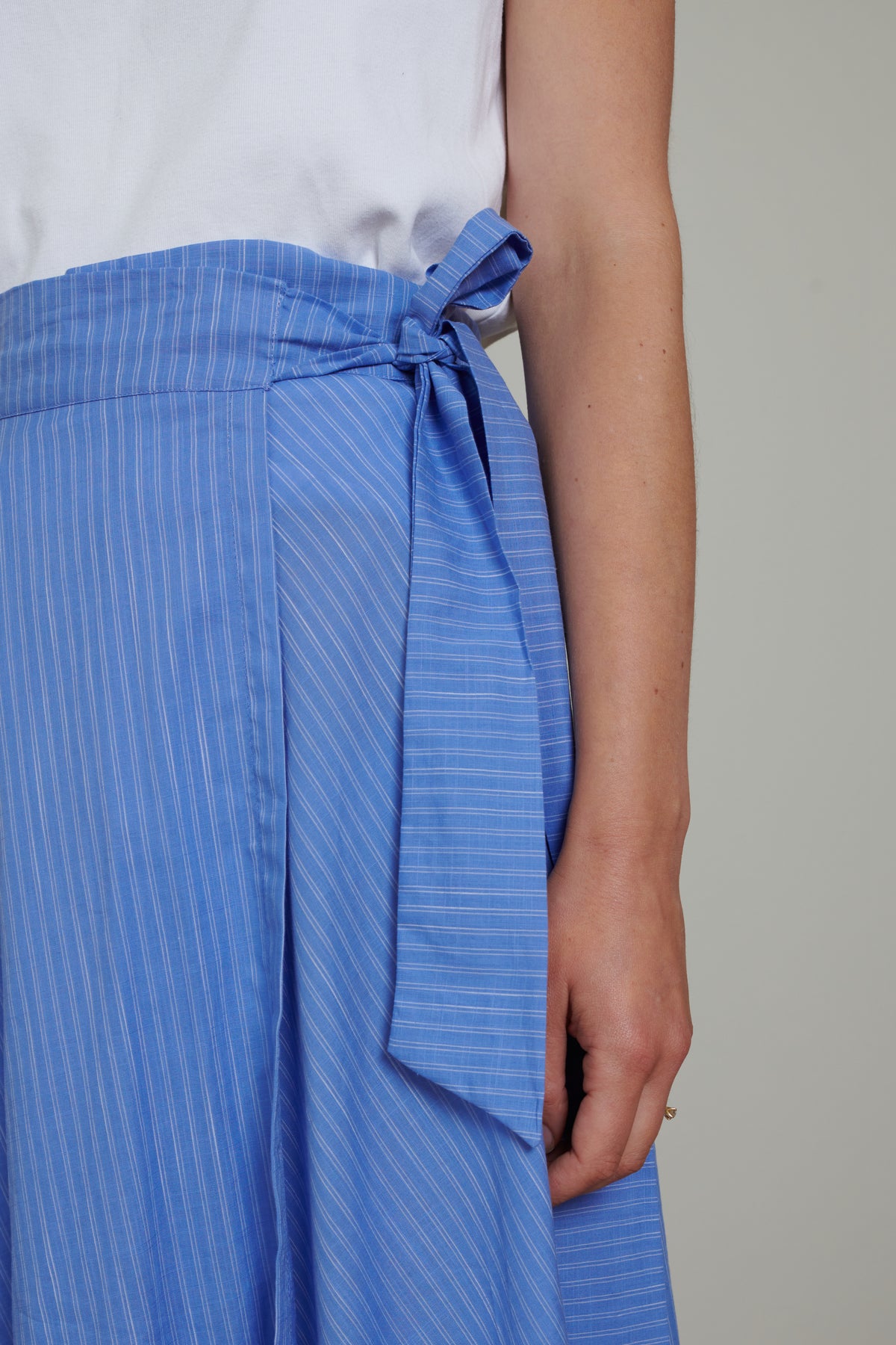Tidy Street Collection | Wrap Around Skirt - Blue Stripe