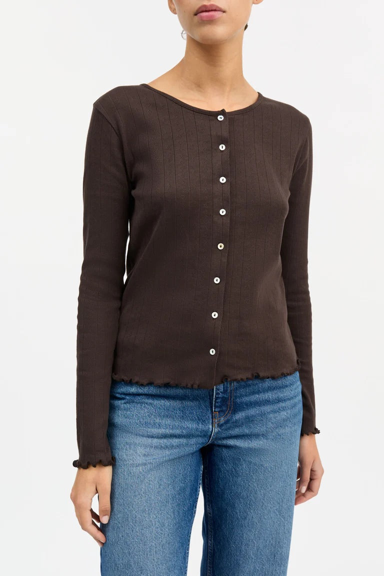 Skall | Edie Cardigan - Dark Brown