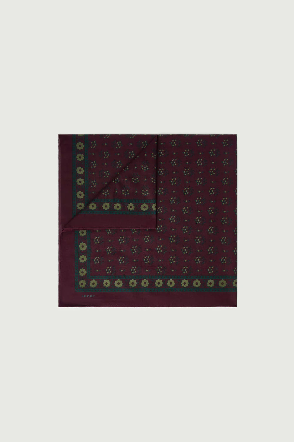 Soeur | Classic Foulard - Aubergine/Vert
