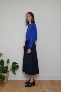 Tidy Street Collection | Broderie Skirt - Navy