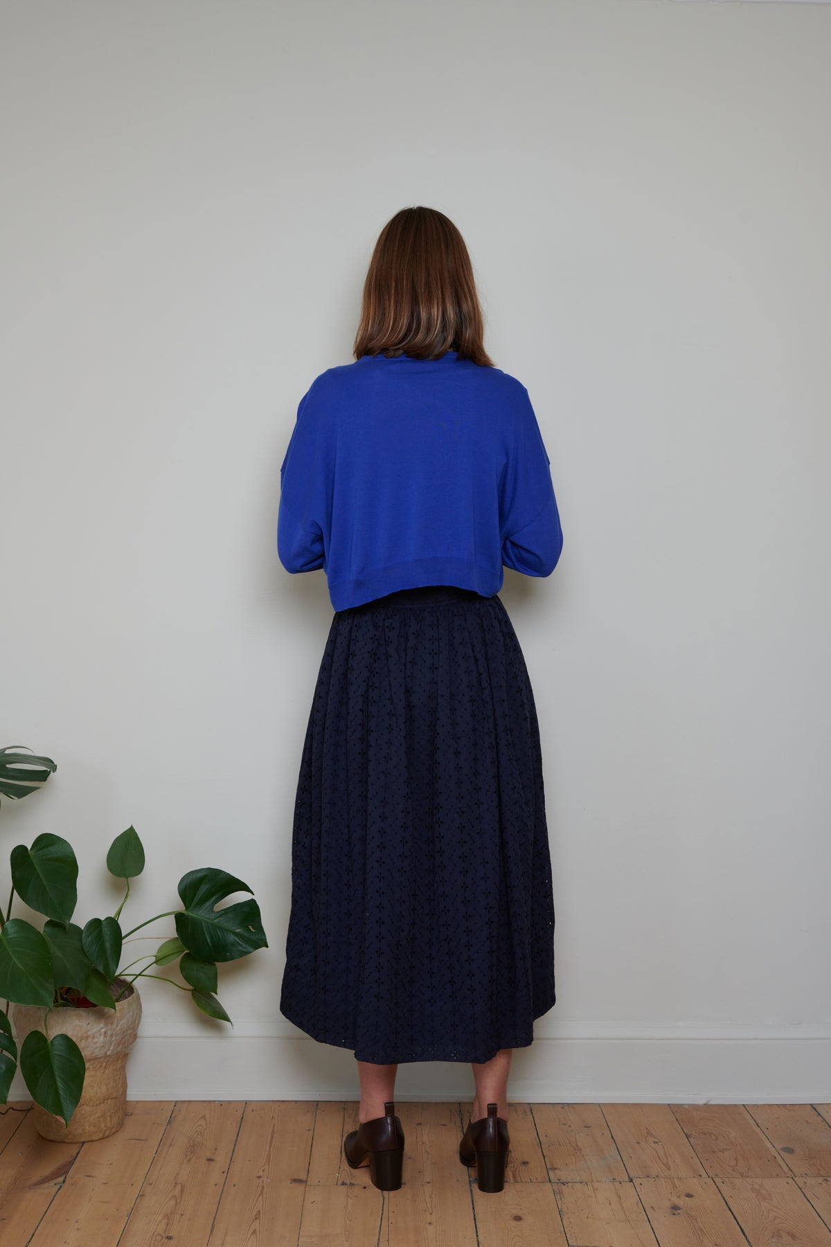 Tidy Street Collection | Broderie Skirt - Navy