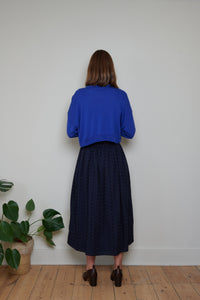 Tidy Street Collection | Broderie Skirt - Navy
