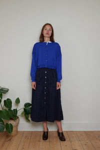 Tidy Street Collection | Broderie Skirt - Navy