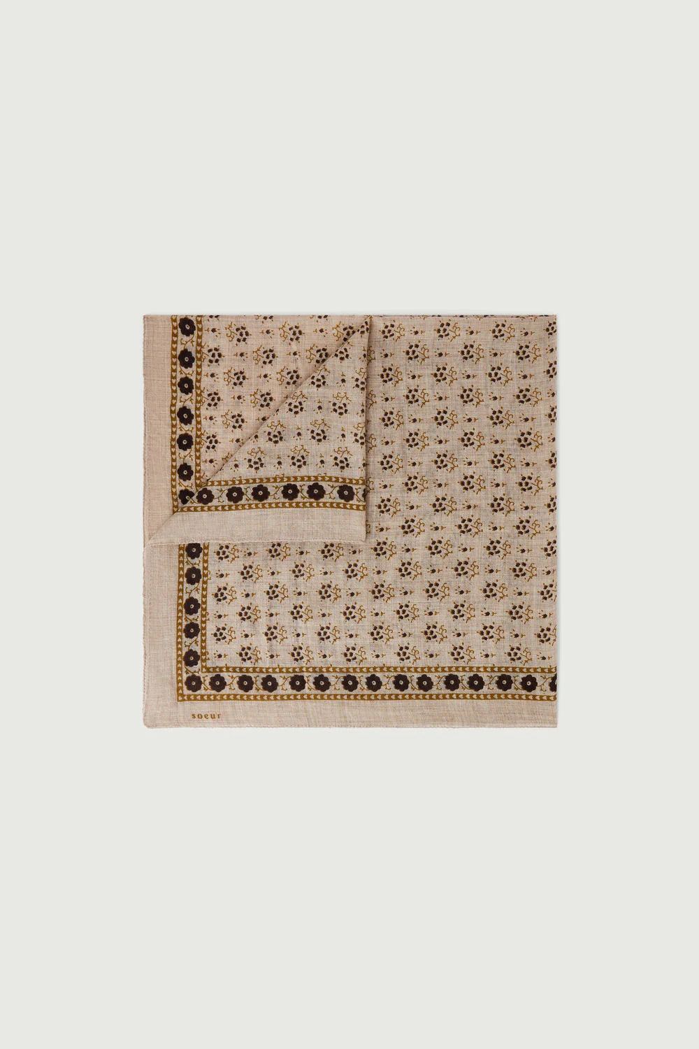 Soeur | Wool Foulard - Beige/Kaki
