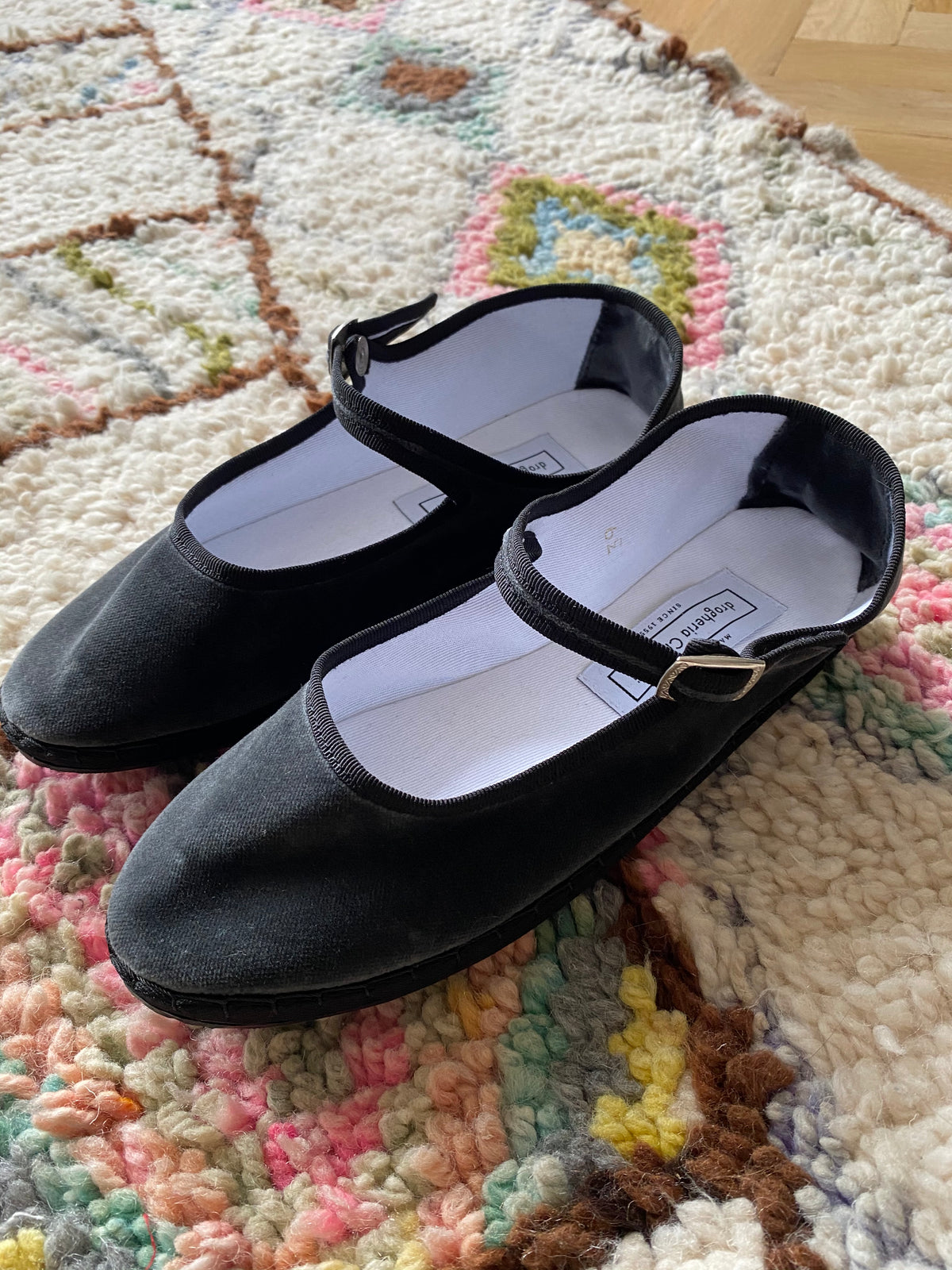 Drogheria Crivellini | Velvet Mary Janes - Ash