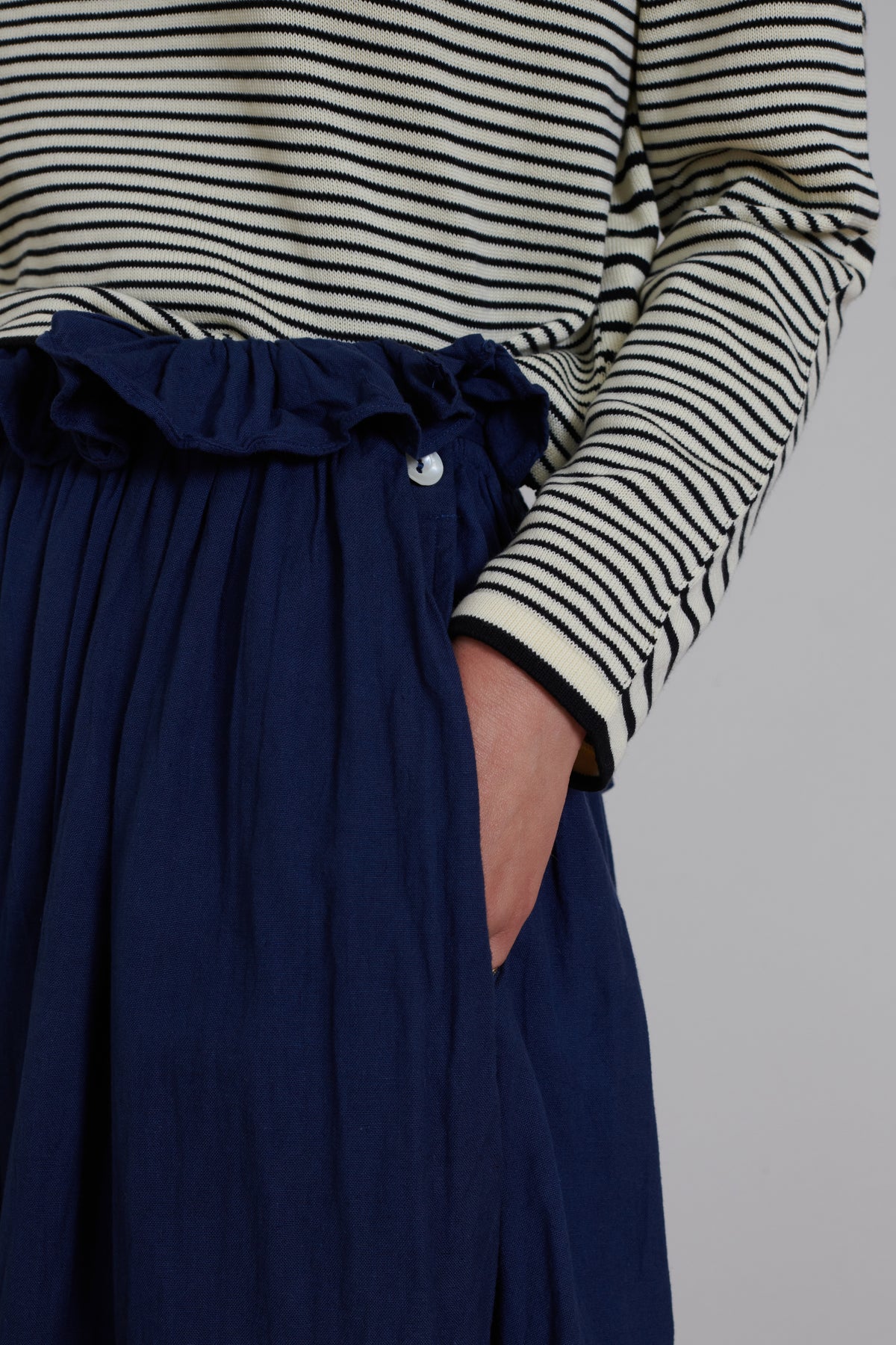 Tidy Street Collection | Ruffle Top Skirt - Indigo