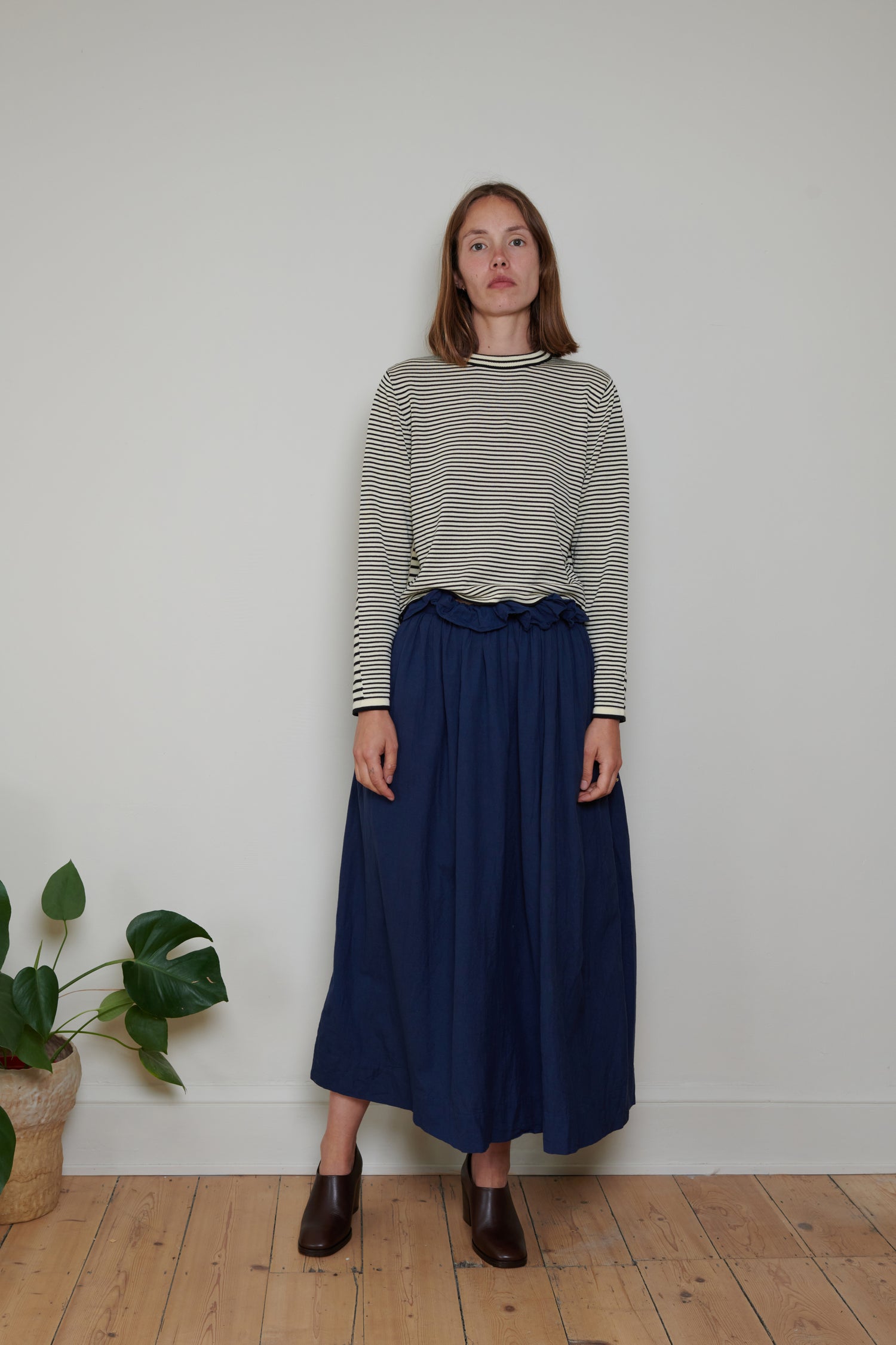 Tidy Street Collection | Ruffle Top Skirt - Indigo