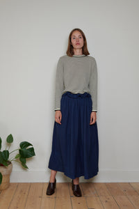 Tidy Street Collection | Ruffle Top Skirt - Indigo