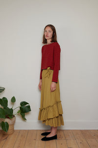Tidy Street Collection | Ruffle Wrap Skirt - Ochre