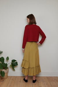 Tidy Street Collection | Ruffle Wrap Skirt - Ochre