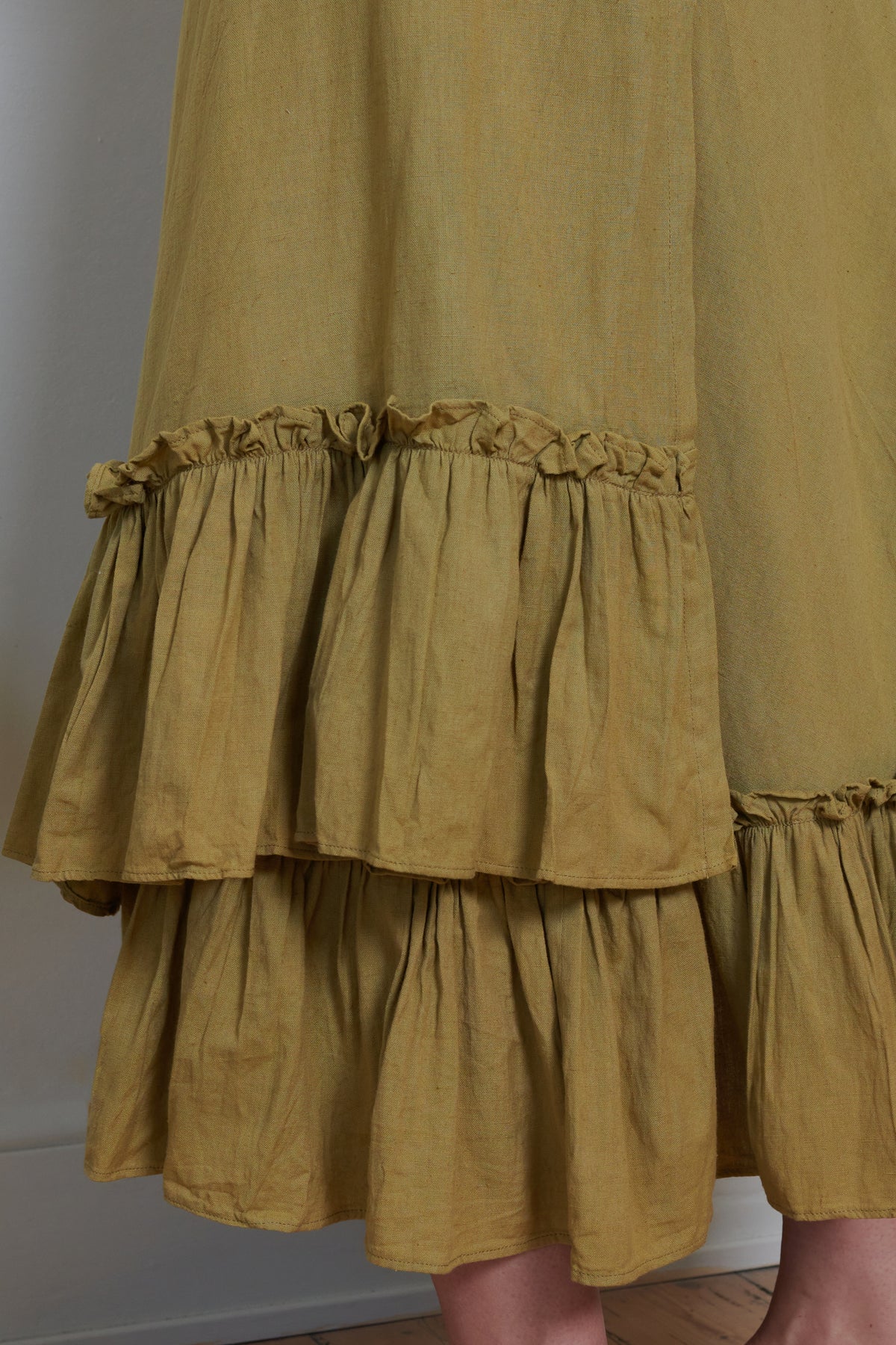 Tidy Street Collection | Ruffle Wrap Skirt - Ochre