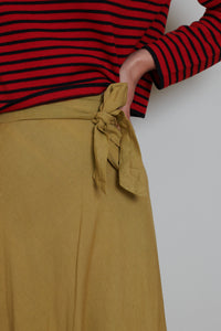 Tidy Street Collection | Ruffle Wrap Skirt - Ochre
