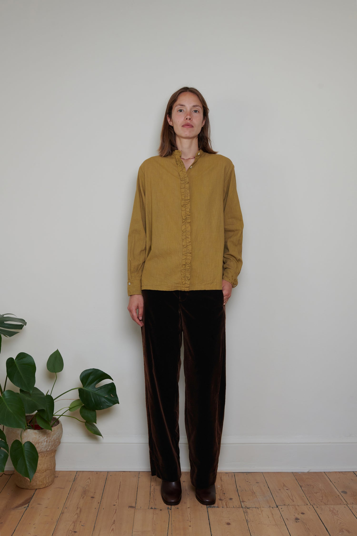 Tidy Street Collection | Frill Blouse - Ochre