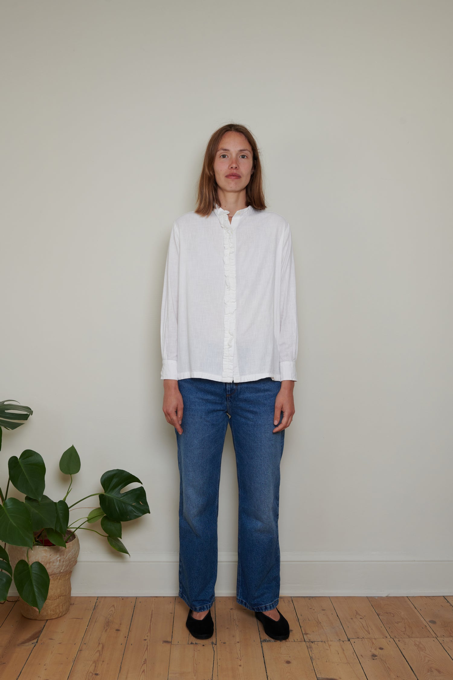 Tidy Street Collection | Frill Blouse - White