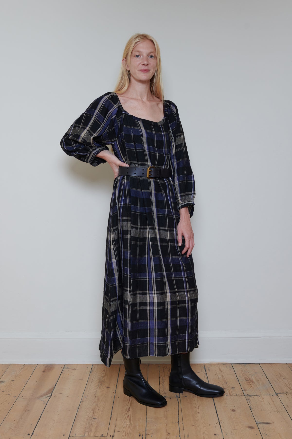Tidy Street Collection | Marianne Dress - Blue/Black Check