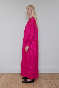Runaway Bicycle | Pleated Dress - Fuchsia