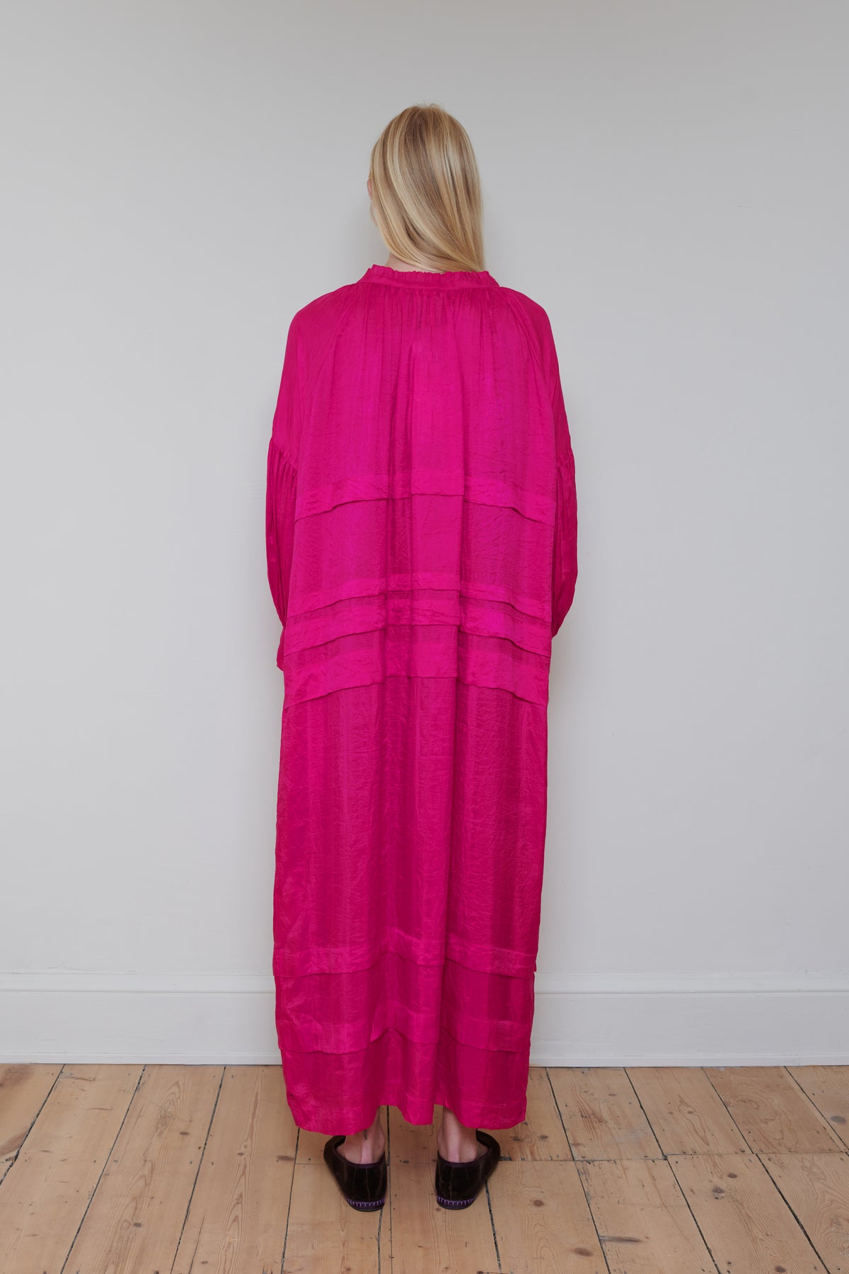 Runaway Bicycle | Pleated Dress - Fuchsia