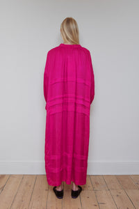 Runaway Bicycle | Pleated Dress - Fuchsia