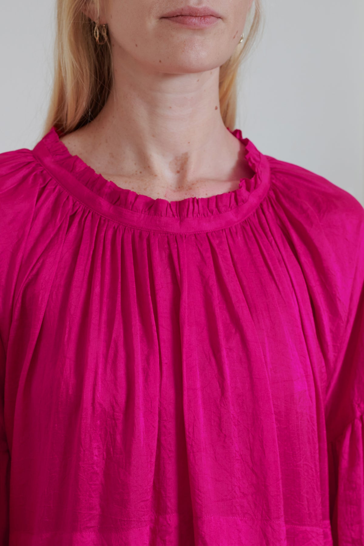 Runaway Bicycle | Pleated Dress - Fuchsia