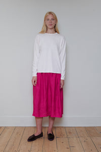 Runaway Bicycle | Embroidered Skirt - Fuchsia