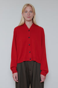 Cordera | Merino Wool Cardigan - Red