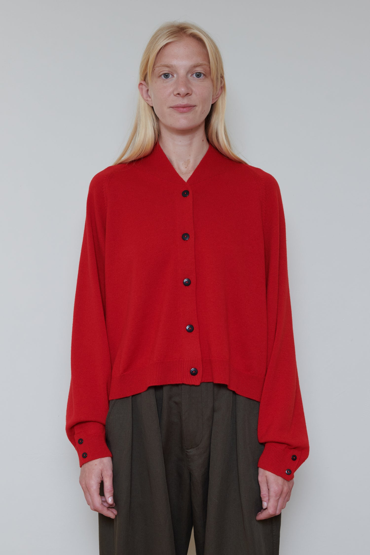 Cordera | Merino Wool Cardigan - Red