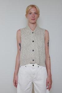Cordera | Flecked Cotton Vest - Natural