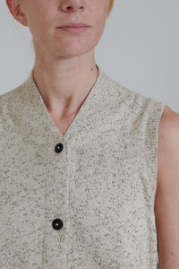 Cordera | Flecked Cotton Vest - Natural