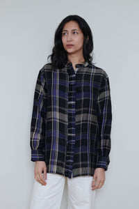 Tidy Street Collection | Ruffle Shirt - Blue Check