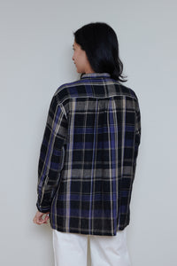Tidy Street Collection | Ruffle Shirt - Blue Check