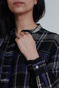 Tidy Street Collection | Ruffle Shirt - Blue Check