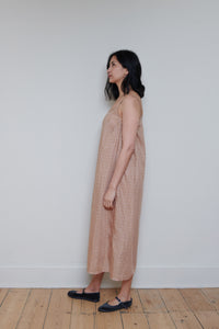 Runaway Bicycle | Slip Dress - Peach Check