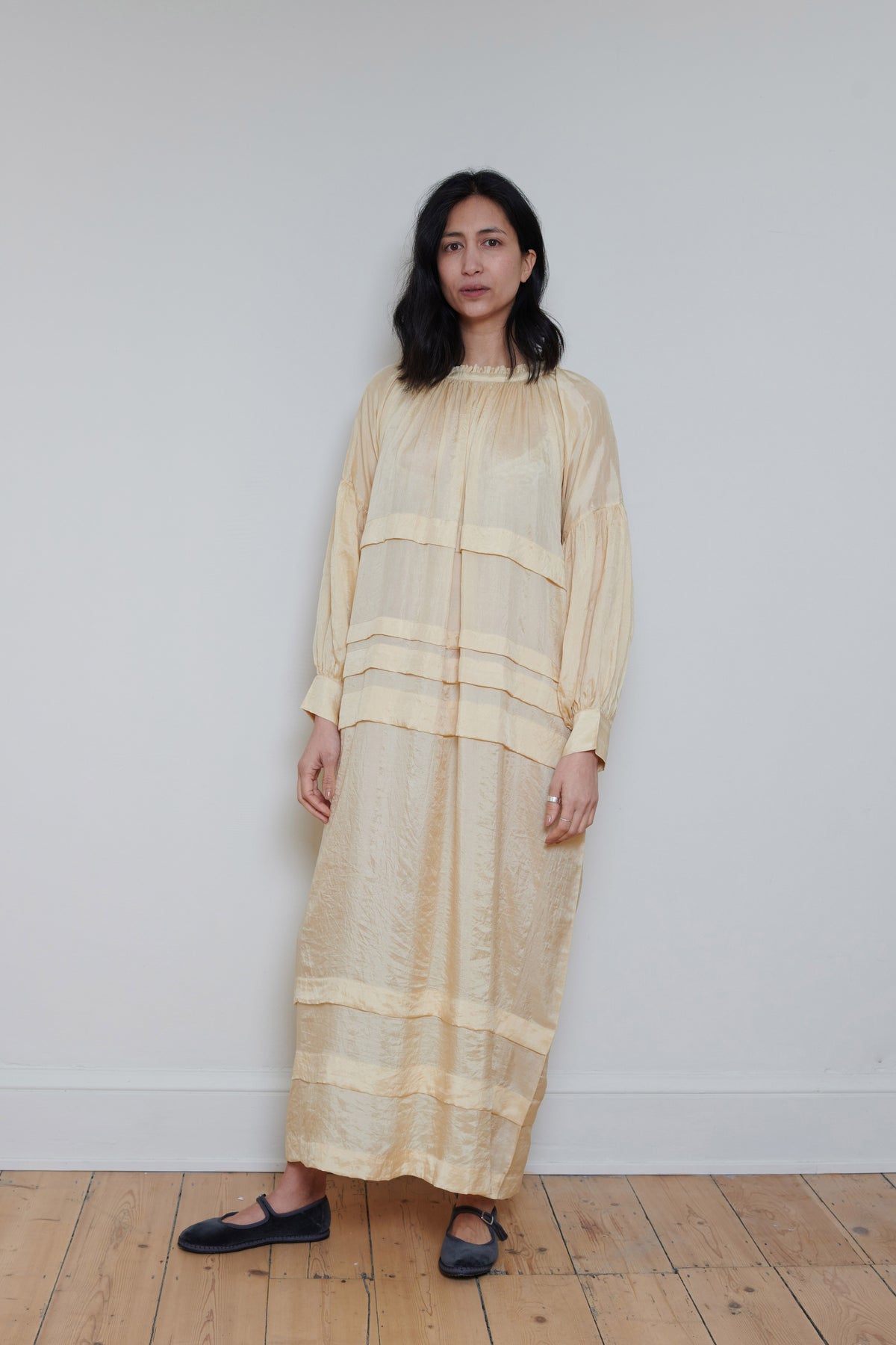 Runaway Bicycle | Pleated Dress - Yellow