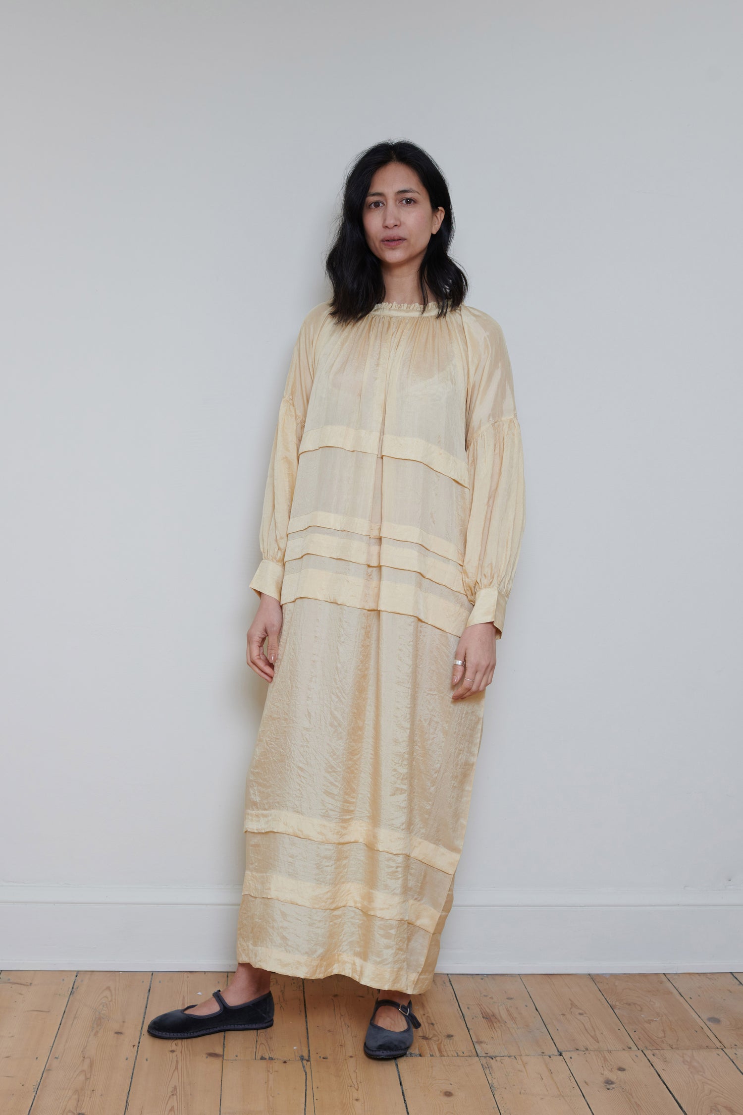 Runaway Bicycle | Pleated Dress - Yellow