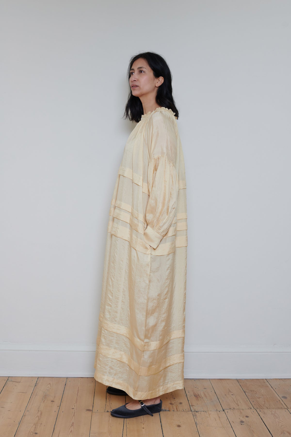 Runaway Bicycle | Pleated Dress - Yellow