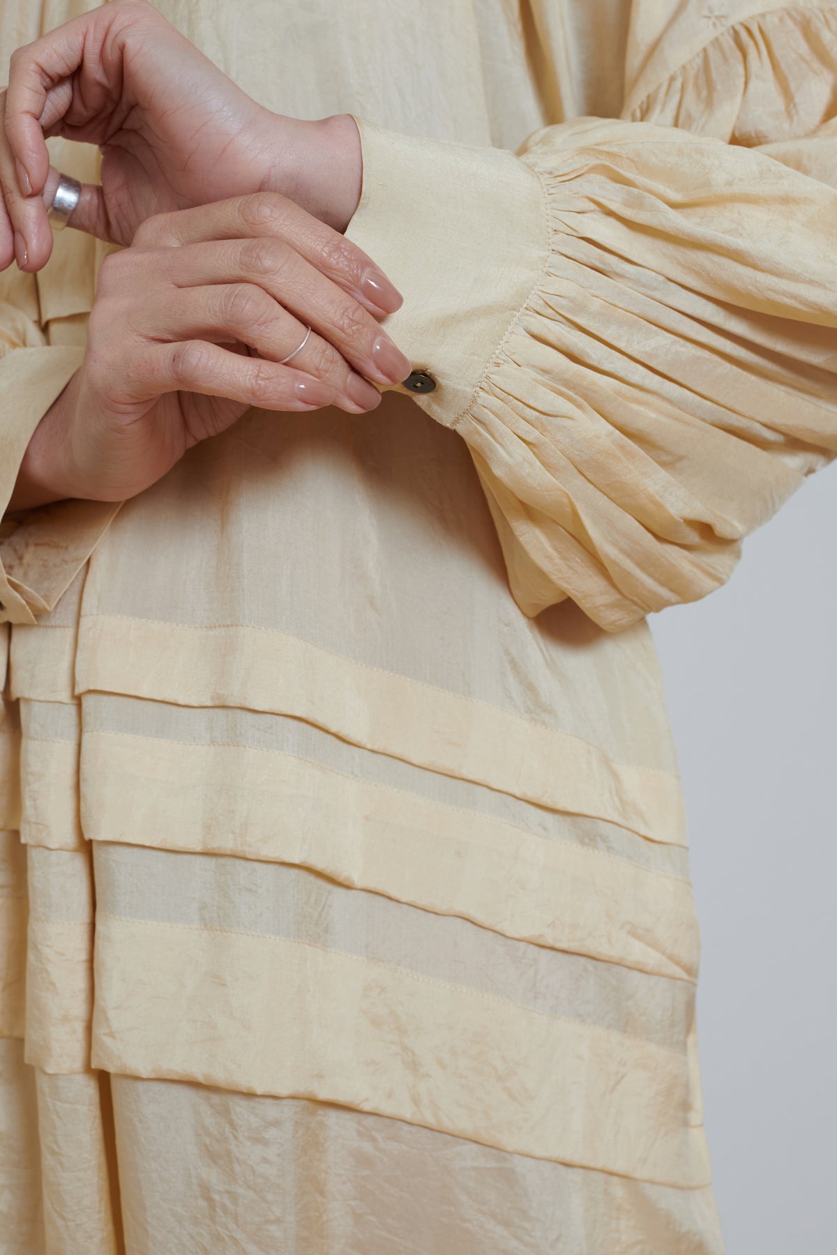 Runaway Bicycle | Pleated Dress - Yellow